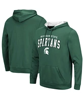 Colosseum Men's Green Michigan State Spartans Resistance Pullover Hoodie