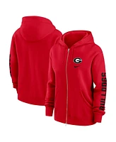 Nike Women's Red Georgia Bulldogs Oversize Lockup Phoenix Full-Zip Hoodie Jacket