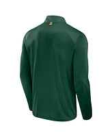 Fanatics Men's Green Miami Hurricanes Fundamental Defender Quarter-Zip Sweatshirt