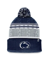 Top of the World Men's Navy Penn State Nittany Lions Altitude Three-Tone Cuffed with Pom Knit Hat
