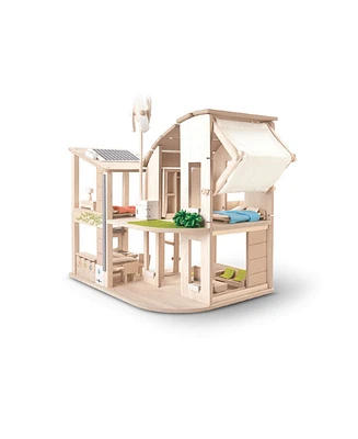 Green Dollhouse W/ Furniture