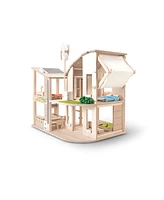 Green Dollhouse W/ Furniture