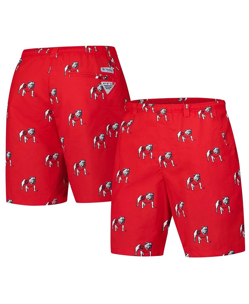 Columbia Men's Red Georgia Bulldogs Pfg Back Cast Iii Omni-Shade Shorts