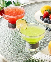The Wine Savant Khen Frozen Margarita and Cocktail Chiller Glasses, Set of 4