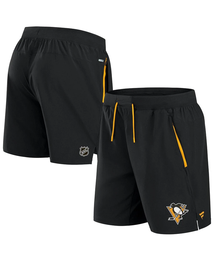 Fanatics Men's Black Pittsburgh Penguins Authentic Pro Rink Performance Shorts