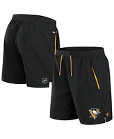 Fanatics Men's Black Pittsburgh Penguins Authentic Pro Rink Performance Shorts
