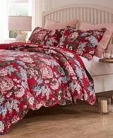 Greenland Home Fashions Millie Modern Floral Print -Pc. Quilt Set