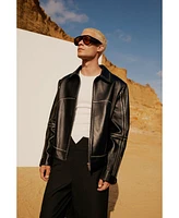 Pcfg Men's Leather Jacket Stud Rocks Details