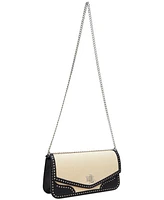 Lauren Ralph Lauren Straw & Leather Sawyer Bag