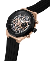 Maserati Men's Chronograph Black Silicone Watch, 45mm