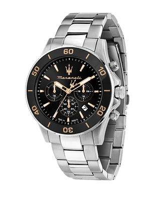 Maserati Men's Chronograph Stainless Steel Metal Band Watch, 43mm