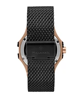 Maserati Men's Date Black Metal Band Watch, 42mm