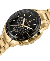 Maserati Men's Chronograph Gold Metal Band Watch, 45mm