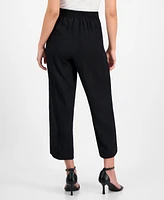 Ak Anne Klein Women's Pull-On Cropped Pants
