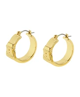 Steve Madden Belt Buckle Hoop Earrings