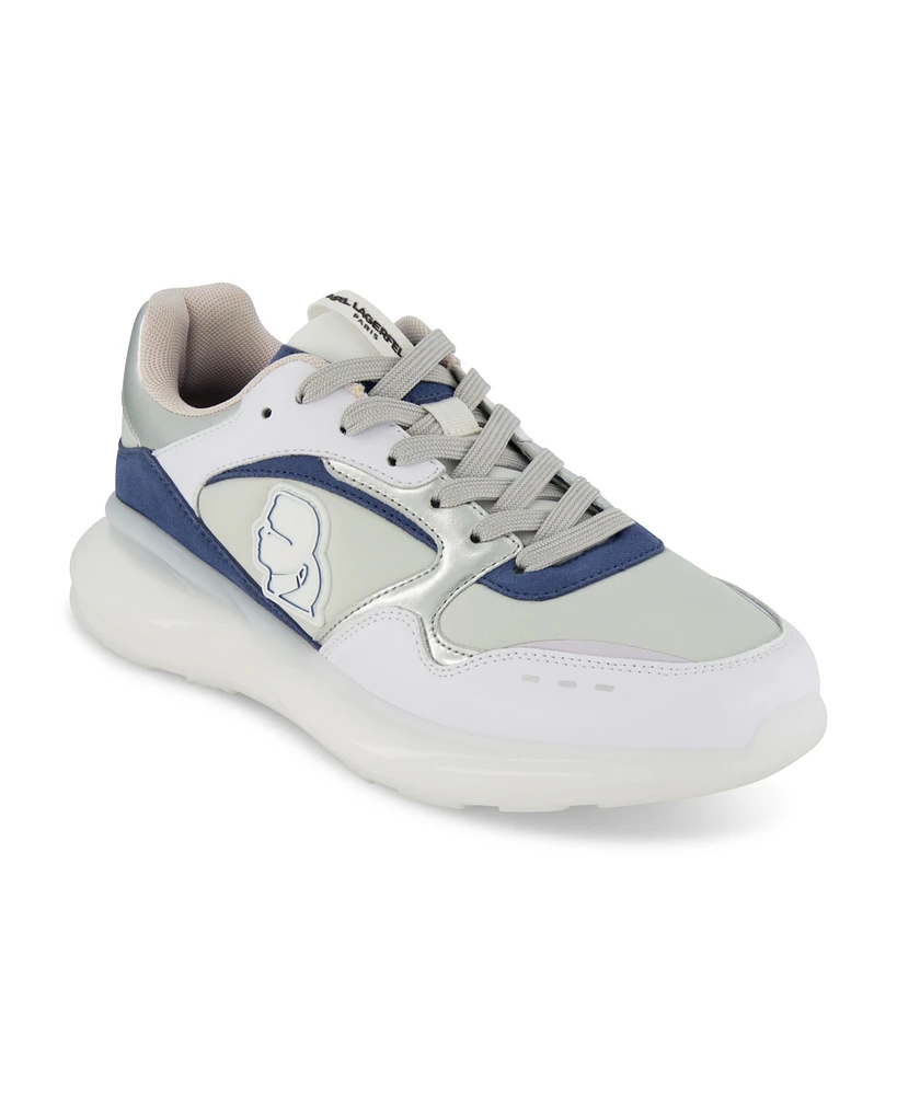 Karl Lagerfeld Paris Men's Side Logo Head Patch Running Sneakers