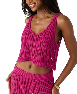 O'Neill Juniors' Cropped Crochet Tank Top Cover-Up