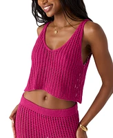 O'Neill Juniors' Cropped Crochet Tank Top Cover-Up