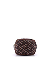 Pre-Owned Versace Mini La Greca Bucket Bag Printed Coated Canvas