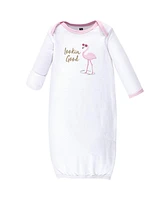 Hudson Baby Baby Girls Hudson Cotton Gowns, Pineapple, Preemie-Newborn