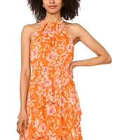 Sam & Jess Women's Floral-Print Maxi Halter Dress