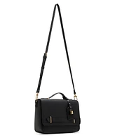 Anne Klein Belted Flap Small Satchel Bag