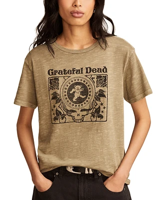 Lucky Brand Women's Grateful Dead Studded Crewneck T-Shirt