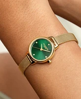 Olivia Burton Women's Mini Classic Gold Tone Stainless Steel Mesh Bracelet Watch, 23mm