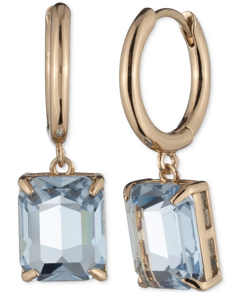 Lauren Ralph Lauren Gold-Tone Stone Huggie Drop Earrings