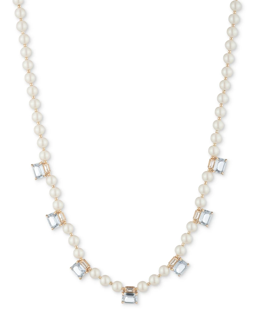 Lauren Ralph Lauren Gold-Tone Color Stone & Imitation Pearl 17" Statement Necklace