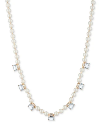 Lauren Ralph Lauren Gold-Tone Color Stone & Imitation Pearl 17" Statement Necklace