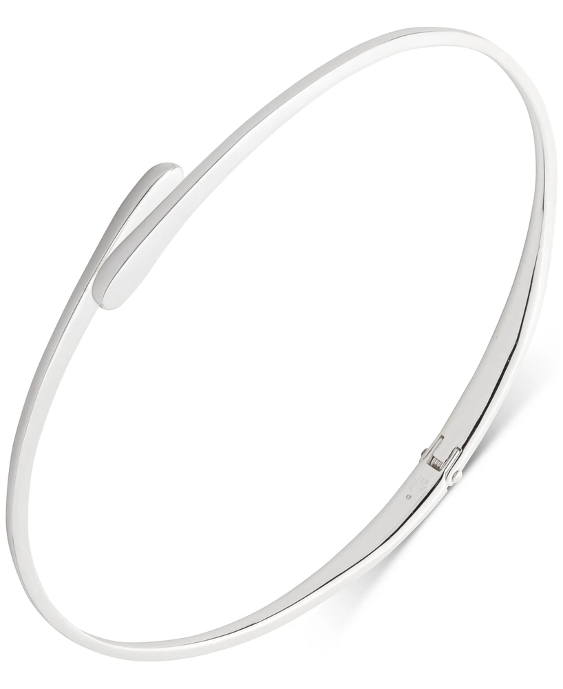 Lauren Ralph Lauren Silver-Tone Sculptural Hinge Collar Necklace, 15"