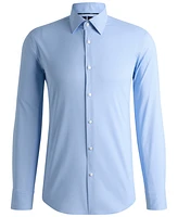 Boss by Hugo Men's Structured Stretch Regular-Fit Dress Shirt