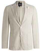 Boss by Hugo Men's Micro-Patterned Fabric Slim-Fit Blazer