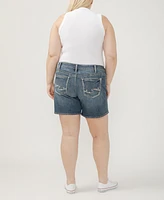 Silver Jeans Co. Plus Boyfriend Mid Rise Luxe Stretch Shorts