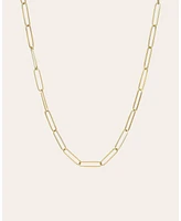 14k Gold Paper Clip Chain Necklace
