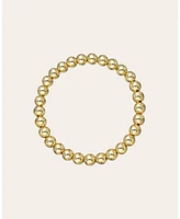 6mm Gold Bead Bracelet