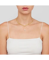 Adornia Fine Heart Halo Necklace 14k gold vermeil