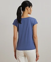 Lauren Ralph Women's Cotton-Blend Jersey Graphic Tee
