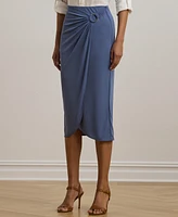 Lauren Ralph Lauren Women's Ring-Trim Stretch Jersey Pencil Skirt