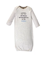 Luvable Friends Baby Boys Cotton Gowns, Ladies, Preemie-Newborn