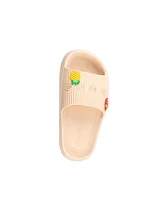 Bebe Little and Big Girls Fun Stylish Platform with Logo Charms Slides