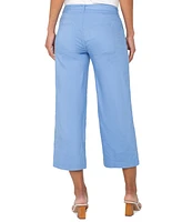Liverpool Los Angeles Petite Wide-Leg Cropped Tie-Waist Pants