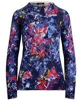 Lauren Ralph Women's Print Cotton-Blend Sweater