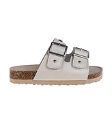 Bebe Little Girls Footbed with Stay Put Straps and Multi Charms Sandals