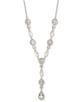 Givenchy Mixed Crystal Halo Lariat Necklace, 16" + 3" extender