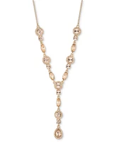 Givenchy Mixed Crystal Halo Lariat Necklace, 16" + 3" extender