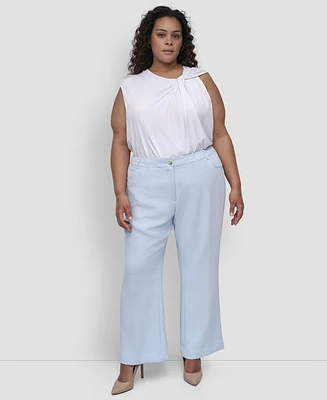 Dkny Plus Mid Rise Straight-Leg Pants