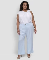 Dkny Plus Mid Rise Straight-Leg Pants