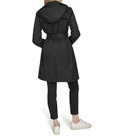 Cole Haan Signature Women's 36 1/2” D/B Trench Coat With Removable Hood